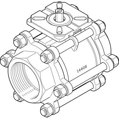 Festo VZBA-3-GG-63-T-22-F0710-V4V4T - Festo VZBA Ball Valve