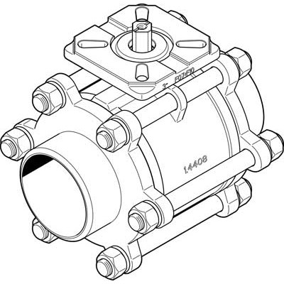 Festo VZBA-3-WW-63-T-22-F0710-V4V4T - Festo VZBA Ball Valve